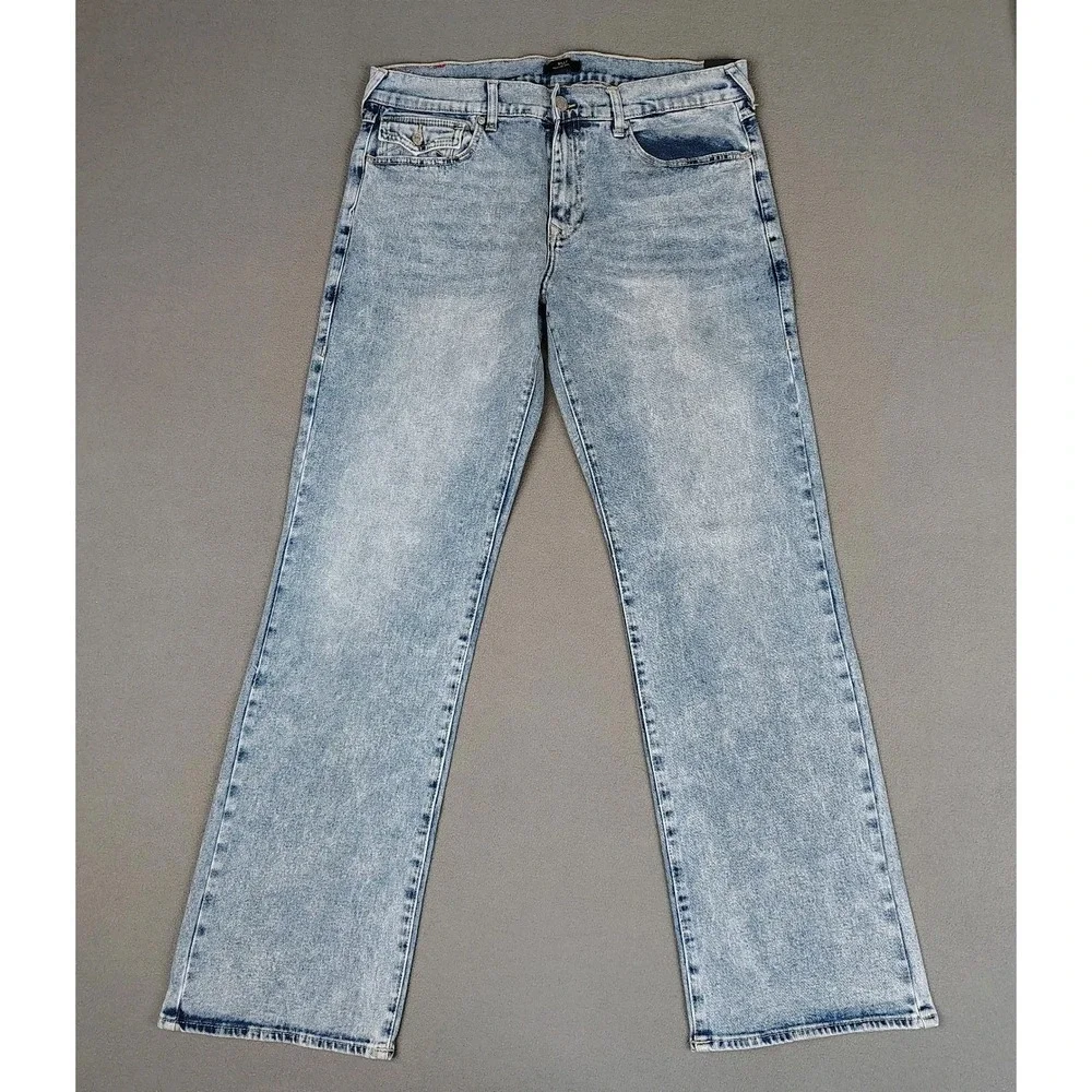 True Religion Billy Bootcut Jeans Relaxed 36 x 33½ Blue Flap Pocket New $164